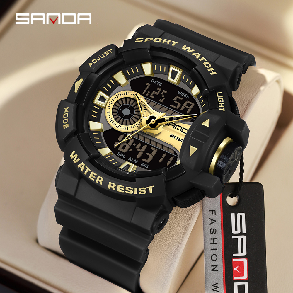 Resin Art Underwater - SANDA 3310 Orologio elettronico da uomo