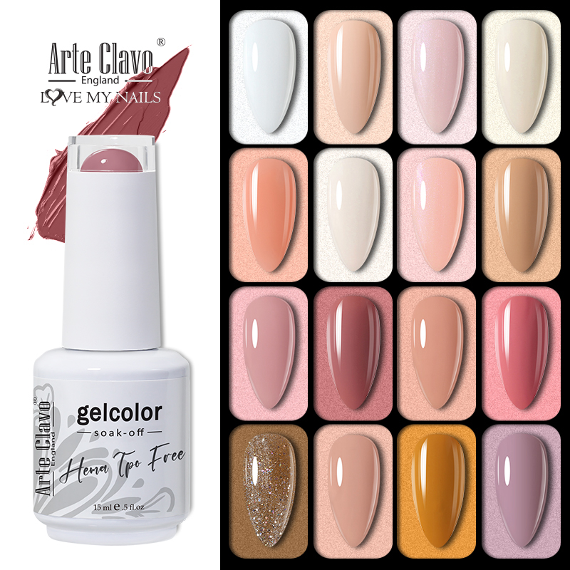 Uv Lamp Nail Resin - ArteClavo 15ml Smalto Gel Nude Ibrido