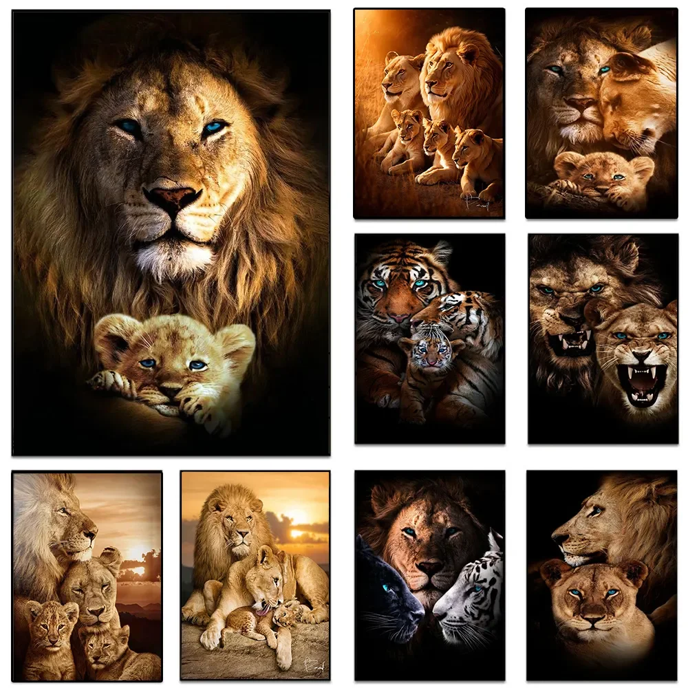 Resin Art Aesthetic - Arte Murale Classica con Animali Selvatici: