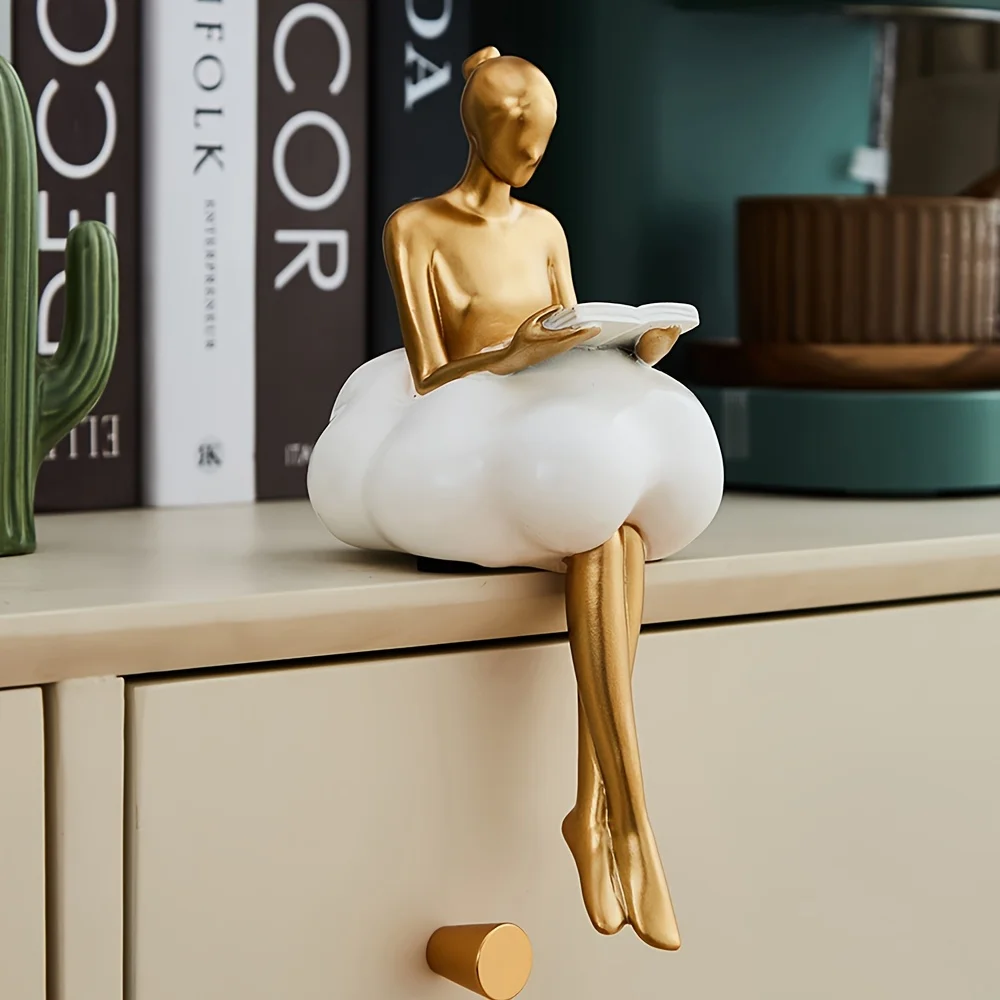 Resin Art Aesthetic - Cloud Girl Sculpture Abstract Art Figure