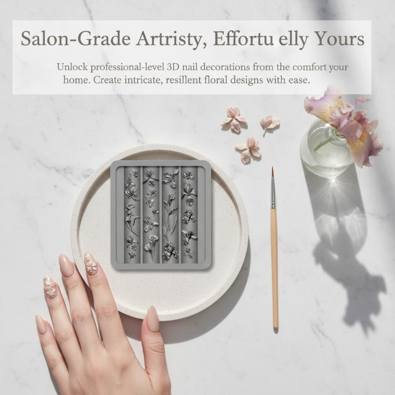 Resin Art Template - Stampo per Unghie in Resina Trasparente