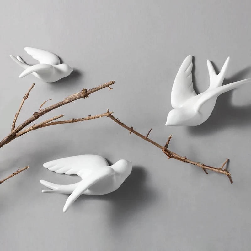 Resin Art Hanging - Uccelli in ceramica creativi appesi a