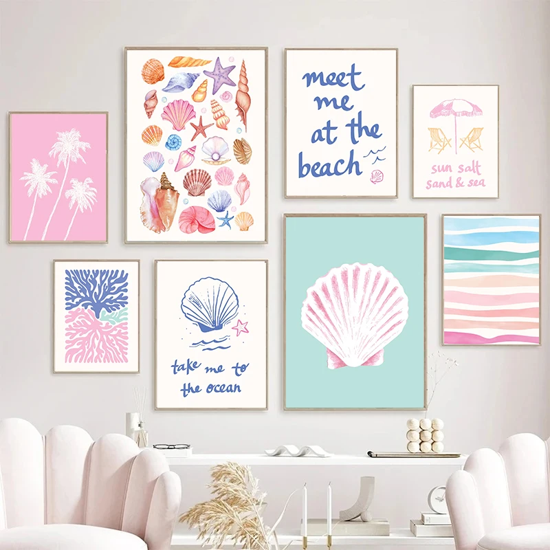 Resin Art Canvas - Quadri da parete con arte costiera,