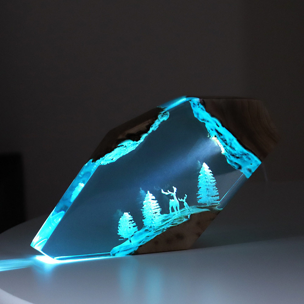 Resin Art And Craft - Ornamento Luminoso Personalizzato in Resina e