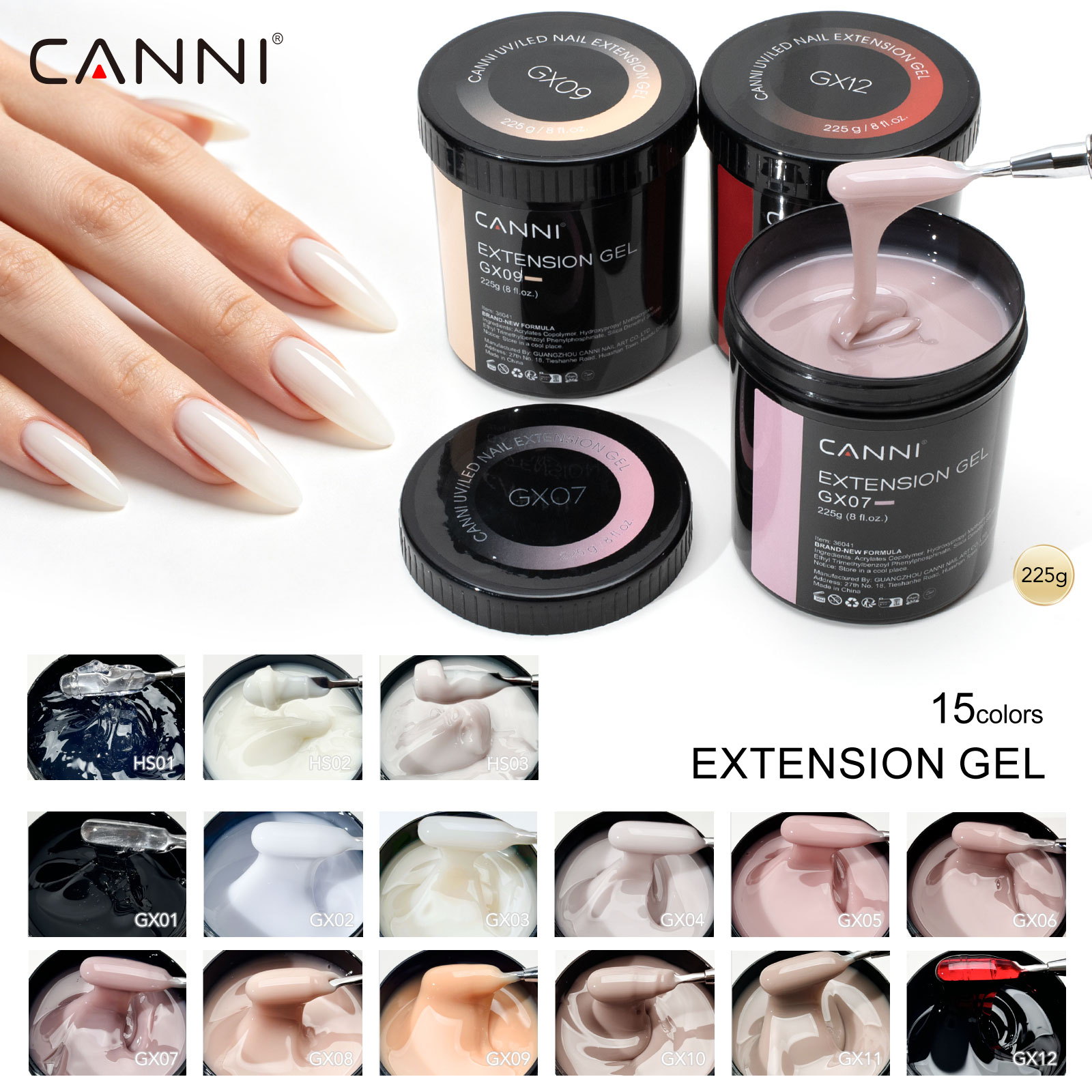 CANNI Gel Camouflage 225g per  - Uv Lamp Nail Resin recensione e prezzo