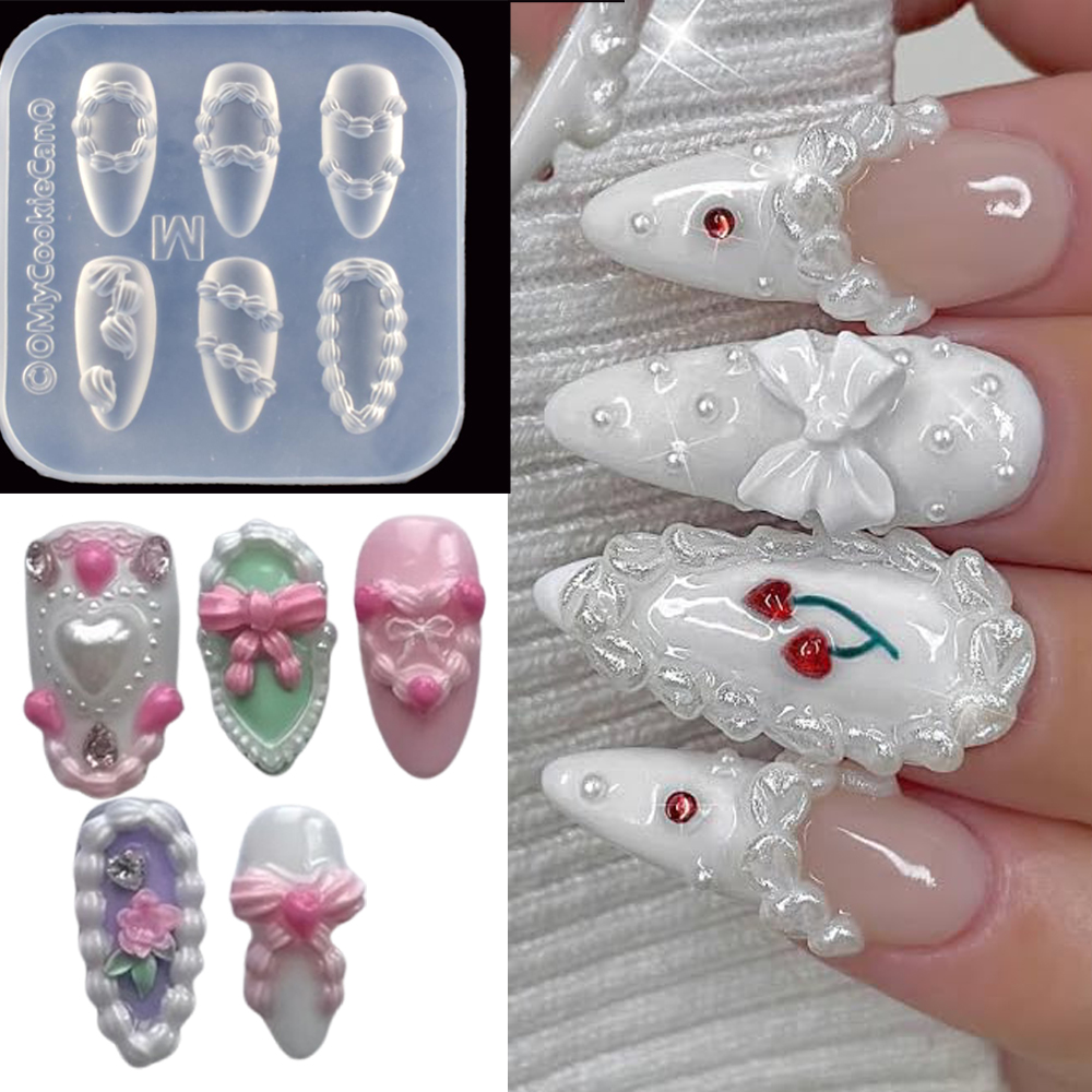 1pc 3D Crema Francese Unghie A - Resin Art Template recensione e prezzo