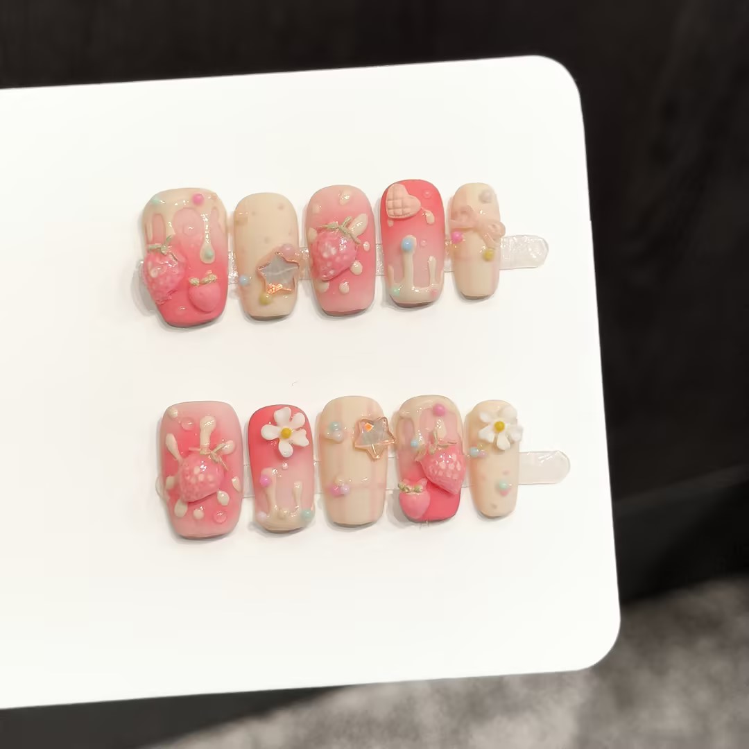 10 pezzi di unghie finte quadr - Resin Art Flower recensione e prezzo