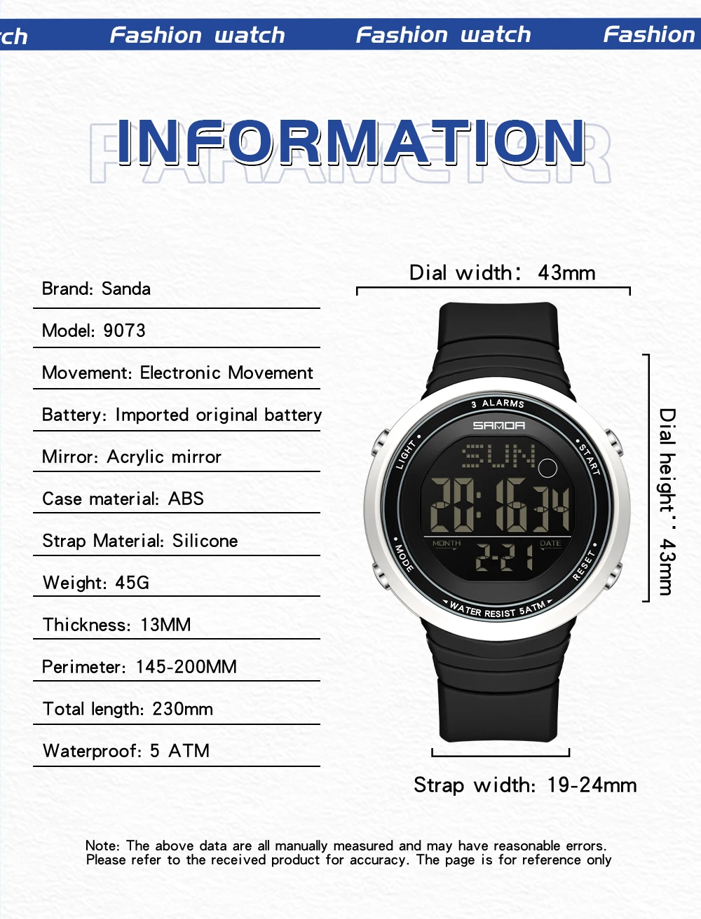 Orologio Sportivo Digitale SAN - Resin Art Underwater recensione e prezzo