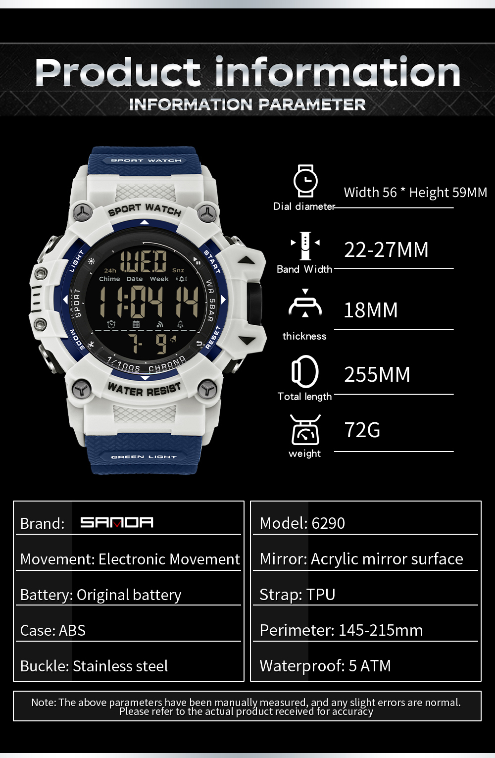 SANDA Nuovo 6290 Orologio Elet - Resin Art Underwater recensione e prezzo